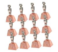 Toyvian 12 Pièces Clochettes Clip Acier Inoxydable pour Détection Appâts et Ligne Sonnerie Alarme Rose Doré Fixation Sécurisée pour Canne à Résistantes et Faciles à Installer