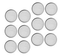 Toyvian 12 pièces Couvercles Maille Inoxydable pour Bocaux à Pousses Couvercle Filtre Large Ouverture pour Germination et Cuisine Accessoires Compatibles Mason Jar avec Joint Étanche