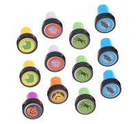Toyvian 12 Pièces Halloween Stamps Set Pre-Inked Spider Pumpkin Bat Seal Toys for Children Party Creative Mixed Style