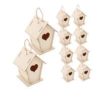 Toyvian 12 Pièces Kit de Nichoir DIY pour Garçon Fille Nichoirs Suspendus pour Peinture et Décoration de Jardin Extérieur Activité Manuelle Éducative