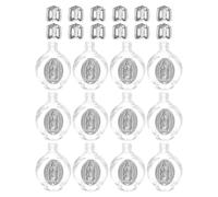 Toyvian 12 Pièces Lot de Bouteilles Verre Transparent pour Eau Bénite Contenant Vide et Rechargeable Flacons Religieux pour Baptême Chrétien et Célébrations Sacrées Design Raffiné Verre