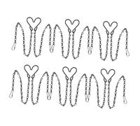 Toyvian 12 Pièces Lot de Chaînes Métalliques Suspendues pour Pots de Fleurs Résistantes Rouille Support Robustes pour Jardinières Mangeoires et Décorations Murales Chaînes Décoratives