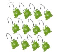 Toyvian 12 Pièces Lot de Crochets de Résine Forme Amphibien Anneaux Antirouille pour Rideaux de Bain Installation Facile Glissement Silencieux Accessoires Décoratifs Polyvalents