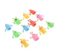 Toyvian 12 pièces Marionnettes à Doigts TPR Lumineuses Lot de Jouets Mini Monstres pour Garçon Fille Jeux Interactifs Famille Noël Halloween