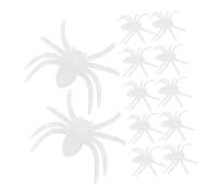 Toyvian 12 Pièces Miniature Plastic Glow in The Dark Spiders Réalistes Figurines Plastique pour Décorations Halloween Intérieur Extérieur Accessoires de Paysage Micro pour Jardin Bureau