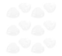 Toyvian 12 pièces Ornements Pierre Naturelle Forme de Cœur Décoration Délicate Cristal Blanc pour Cadeau et Parure Décorative