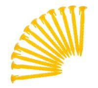 Toyvian 12 Pièces piquets de Tente Devoir Soutien Ancre équipement de Camping Tente de Camping Sol Entardes de Tente Non métallique Piquet de Tente de Plage Plastique polypropylène Jaune