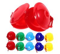 Toyvian 12 Pièces Plastic Castanet Set for Finger Percussion Toy Easy to Play Music Instrument for Rhythm Development and Early Education