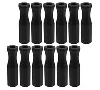 Toyvian 12 Pièces Poignée de Foot Octogonale en Plastique Noir | Montage Facile, Ergonomie Confortable, Usage Adulte, Parties Maison, Pauses Bureau, Finition Noire Élégante