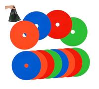 Toyvian 12 Pièces Soccer Training Flat Disc Markers Set for Agility and Ball Control Portable Lightweight Soccer Skills Equipment for Grass Turf Indoor Use