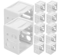 Toyvian 12 Pièces Support de Montage Blanc en Abs pour Stores à Fixation Supérieure, Résistant et Haute Performance, Équerres Gauche et Droite pour Installation Facile