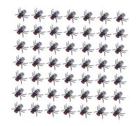 Toyvian 120 Pièces Fausses Mouches Réalistes Plastique Jouets Insectes pour Farces et Décorations Halloween Carnaval Poisson Avril Accessoires Photo et Réutilisables