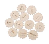 Toyvian 12pièces Cartes Commémoratives Bois Né Pour Capturer Les Moments Précieux Croissance