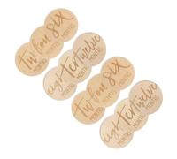 Toyvian 12pièces Disques Bois Pour Jalons Mensuels De Cartes De Bois Double Face Pour Suivre La Croissance Développements Des Nourrissons Pour Décor Et Photographie