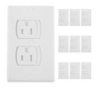Toyvian 15 Pièces Cache-prises à L'épreuve des Tout-petits en Abs Blanc, Protection Sécurité Prise Électrique Auto-fermante et Résistante aux Chocs pour Chambres et Jardins D'garçon et