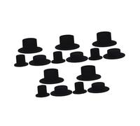 Toyvian 15 pièces Mini Chapeaux Noirs Doux pour Poupées et Décorations de Fête Accessoires Miniatures pour Femmes et Garçon Fille Cadeau de et Ambiance Festive