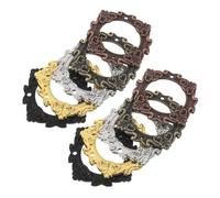 Toyvian 15 Pièces Vintage Round Alloy Drawer Label Frames Metal Card Holders for Home Office and Library Organization