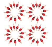 Toyvian 150 Mini Pinces en Bois Naturel de Coccinelle, Clips Photo pour Loisirs Créatifs, Porte-Mémos pour Bureau et Décoration Chambre Fille et Garçon