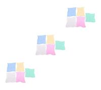 Toyvian 15pièces Serviettes Coton Douces Pour Lot De Carrés Blanc Jaune Vert Rose Bleu Multi-usage Serviette De Bain Et Mouchoir Absorption Optimale Et Conception Sécure