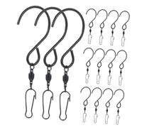 Toyvian 15pièces Support pour Girouette Et Carillon Éolien Clips Pivotants Crochets Pivotants pour Suspension Extérieure Crochets pour Girouette Accessoires De Jardin