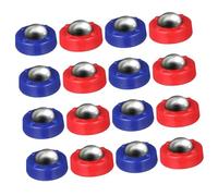 Toyvian 16 pièces Jeu de Palets de Table pour Garçon Fille de Curling avec Palets et Rouges Accessoire pour Fêtes et Activités Intérieur et Extérieur