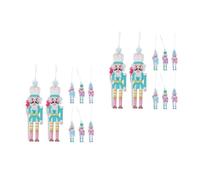 Toyvian 16 Pièces Petites Décorations Casse-Noisette en Bois à Suspendre