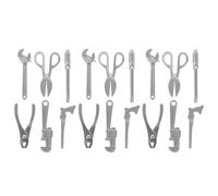 Toyvian 18 Pcs Metal Mini Wrenches Hammer for Simulation Maintenance and Creative Dollhouse Scenes