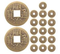 Toyvian 18 Pièces Chinois New Ching À Suspendre Bureau pour L'Année De Prospérité, Jeton Ou Bourse Antique pour La Fortune, Bijoux Shui - Porte-Clés Anciens