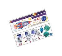 Toyvian 1ensemble Autocollant Mural Mesure De Astronaute Amovible Pour Garçon Fille Décoration De Chambre Et De Stickers Muraux Éducatifs Pour Salle De Et Chambre Garçon Fille