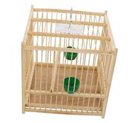 Toyvian 1ensemble Cage à Oiseaux Bambou pour Petits Oiseaux Nid Douillet pour Perroquets Et Canaris avec Coupelles Alimentation pour Intérieur Et Observation