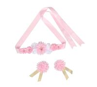 Toyvian 1ensemble Ceinture De Maternité Sash Avec Fleurs Accessoire Événementiel Pour Shower Et Fête De Grossesse Ajustable Et Confortable Pour Mamans Attendant