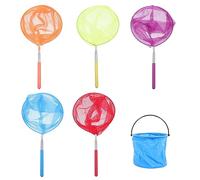 Toyvian 1Ensemble Filets Attrape Insectes Téléscopiques pour Garçon Fille Filet à Acier Inoxydable avec Seau Outil Exploration Extérieure pour Capturer Insectes