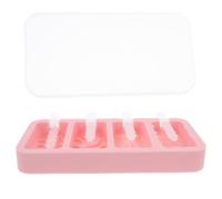 Toyvian 1ensemble Moule à Glace Silicone avec Bâtonnets et Couvercle Modèle Carton Cases Love pour Glace Pudding et DIY