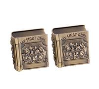 Toyvian 1paire Boîte De Rangement Métallique Pour Dents De Lait Et Cheveux De Garçon Fille Organisateur De Souvenirs Élégant Pour Garçon Fille Pour Offrir à Noël Et Anniversaires