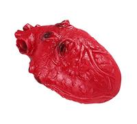 Toyvian 1pc Accessoire de cœur factice pour Halloween, cœur en Latex Sanglant réaliste, Parties du Corps effrayantes pour décorations dHalloween, Fournitures de fête Zombie, Rouge, 15 x 9 x 5