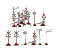 Toyvian 2 Ensembles Accessoires pour Train avec Feux de Signalisation Décoration pour Maquettes Ferroviaires et Tables de Sable