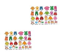 Toyvian 2 Ensembles Armoire Autocollants Décor À La Maison Armoire Placard Pour Suspendre Les Vêtements Boîte De Rangement Avec Couvercle Vêtements Étiquette De Classification