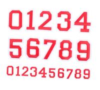 Toyvian 2 ensembles Autocollants Numériques Autoadhésifs pour Maillots de Football Rouge DIY Décalcomanies Chiffres pour Jeans Vestes T-shirts