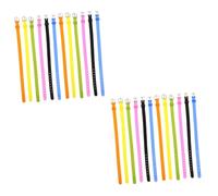 Toyvian 2 Ensembles Bracelets Silicone Réglables Pour Montres Diy Bleu Orange Rose Jaune Vert Noir Bracelets Élastiques Confortables Et Durables 12 Pièces * 2