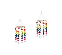 Toyvian 2 Ensembles Carillons Éoliens Boule De Poils Carillon De Vin Boule Floue Mobile Lit Bébé Jouets Pour Nouveau-nés Jouet Pour Bébé Peluche Berceau Pour Bébé Copier Décoration Murale