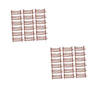 Toyvian 2 Ensembles Clôture Miniature pour Décoration De Bricolage Accessoire De Scène Réaliste pour Projets Miniatures 200 Pièces * 2
