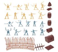Toyvian 2 Ensembles de Figurines d'armée en Plastique : Figurine d'action de Chevaliers médiévaux - Ensemble de Jeu d'armée de Soldats Jouets pour Enfants, Jeu créatif et Aventure de fête