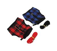 Toyvian 2 Ensembles Harnais Lapin Nain avec Laisse Vêtements pour Petit Animal Confortable et avec Motif à Carreaux Rouge et Bleu Adapté pour Lapin et Cochon