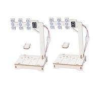 Toyvian 2 Ensembles Kit Stem Bois Feu de Signalisation à Assembler Jeu Éducatif Croisement Piéton pour Garçon Fille Adolescents et Élèves Sensibilisation Sécurité Routière