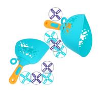 Toyvian 2 Ensembles Lanceur de Disques Volants avec Mécanisme à Corde Extérieur Interactif pour Garçon Fille Favorise Travail Équipe Développement des Compétences Sociales Lanceur Disques