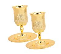 Toyvian 2 Ensembles Lot Gobelets Judaica Plateau Gravé Coupe Vintage Shabbos Havdalah pour Célébrations Juives et Fêtes
