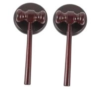 Toyvian 2 Ensembles Marteau de Juge Bois Bloc Accessoire de Costume pour Garçon Fille pour Jeux de Rôle et Éducation sur Justice
