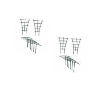 Toyvian 2 Ensembles Pied De Vigne Grimpante Treillis Jardins Usine Vignes Plantes D'intérieur Cage De Support De Fleurs Jardinage Rack d'escalade Matériel PP Vert 8 Pièces * 2