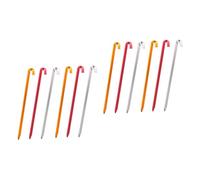 Toyvian 2 Ensembles Piquets De Camping Alliage Aluminium Lot pour Tentes Randonnée Résistants Idéals pour Sols Durs Boueux À Transporter À Utiliser 6 Pièces * 2