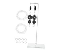 Toyvian 2 Ensembles Poulies Métalliques avec Support Kit Dexpérience Physique pour Collège Systèmes Simple et Double pour Démonstration Scientifique et Projets Classe